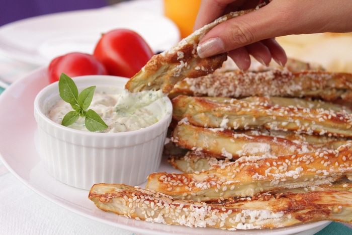 Закуска из баклажанов с нежным соусом