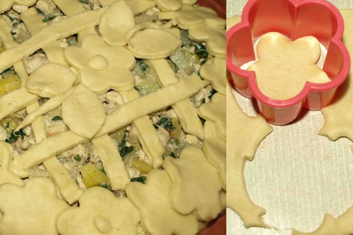  Пирог с курицей и картофелем