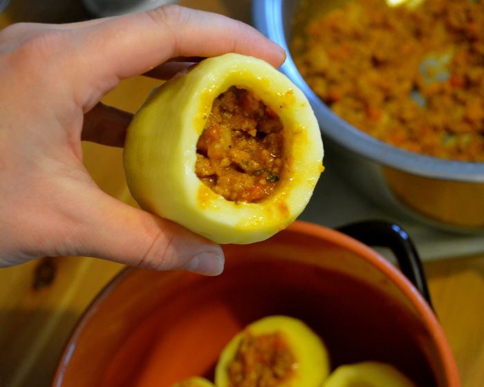 Запеченный фаршированный картофель от бабушки Франки 