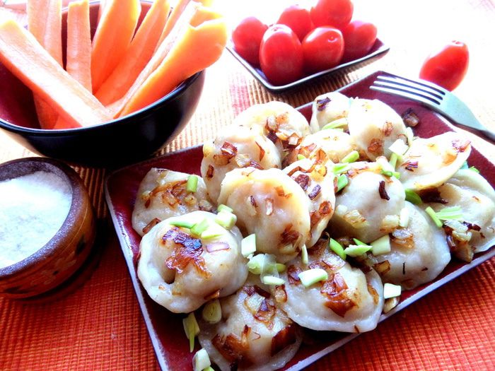 Вареники с картошкой (постные)