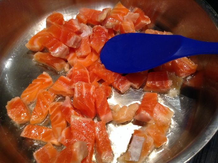 Спагетти с рыбкой