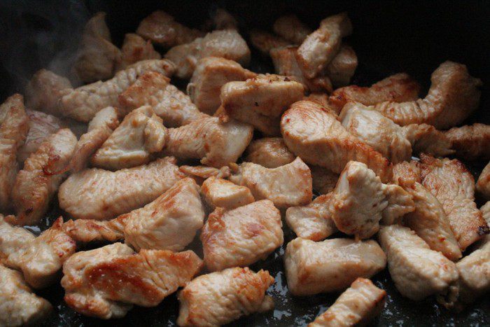 Тальятелле с гуляшом из индейки