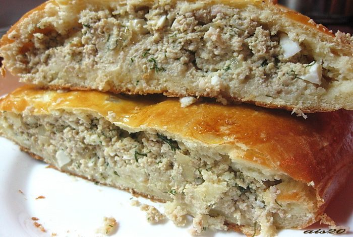 Кулебяка с мясом