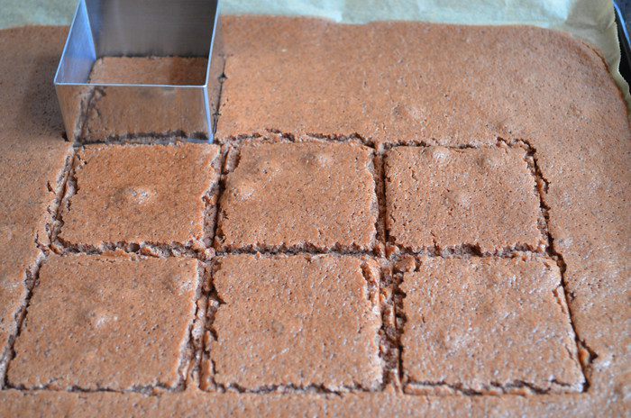 Тирамису с кокосовым муссом, малиновым желе и черникой