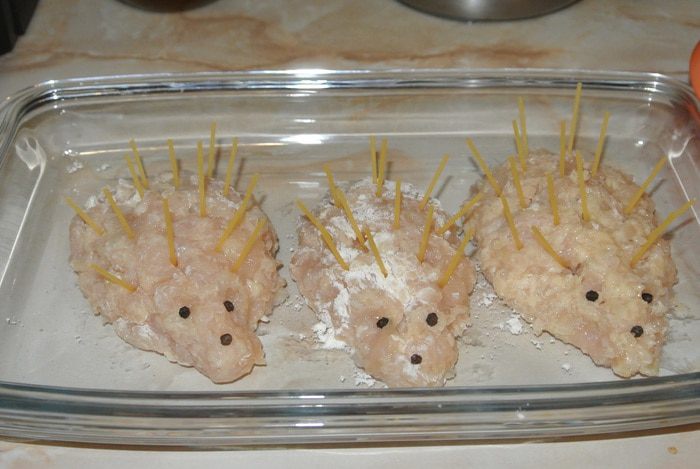 Котлетки-ежики