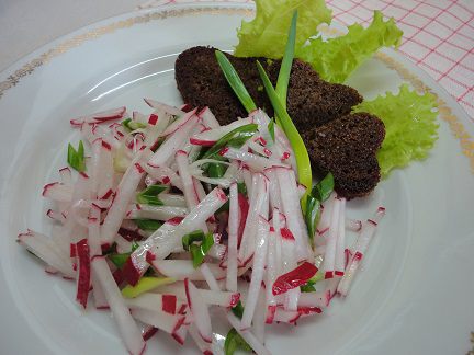 Редис с сухариками