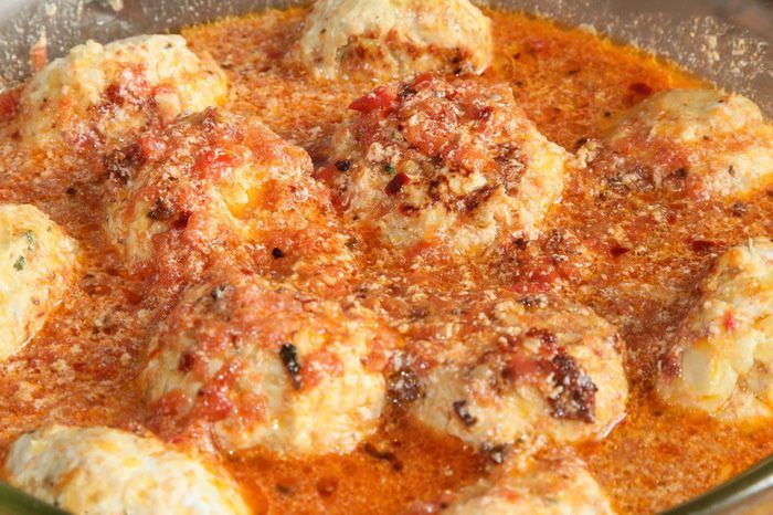 Тефтельки с мятой и баклажаном