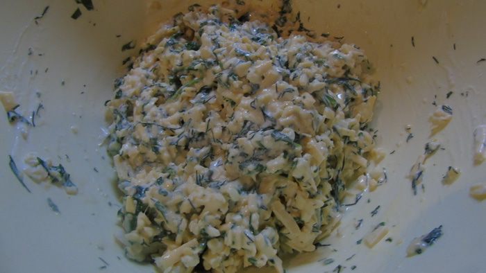 Лепешка с сыром и зеленью