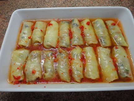 Голубцы с рисом и грибами