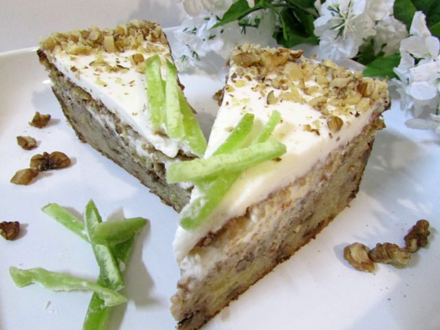 Пирог из картофеля со сметанным кремом