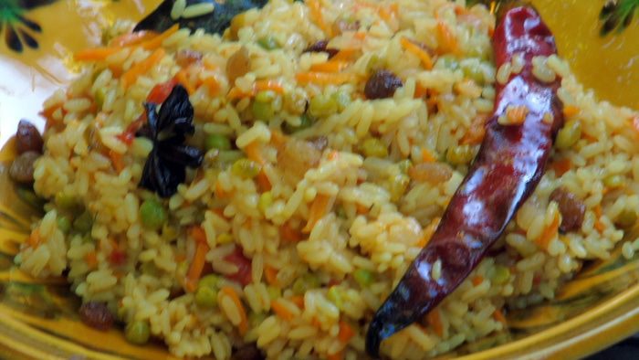 Индийский овощной пряный плов