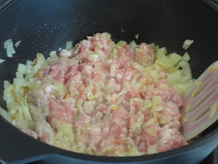 Мясная запеканка с тортильони