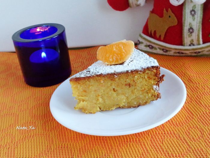 Мандариновый пирог с миндалем