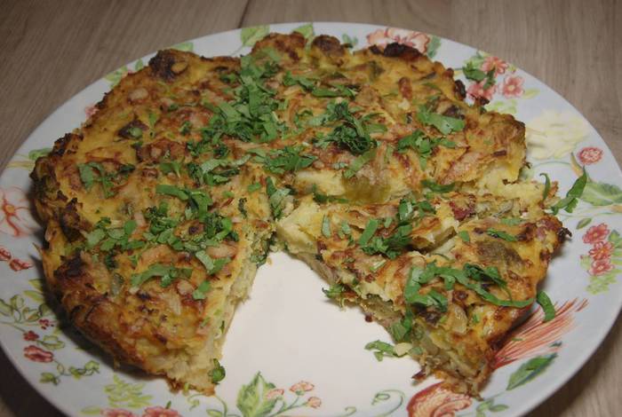 Запеканка из картофеля и брюссельской капусты 