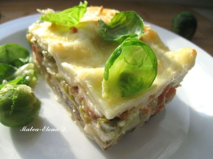 Лазанья с брокколи, брюссельской капустой и грибами &amp;quot;Для Гарфилда&amp;quot;