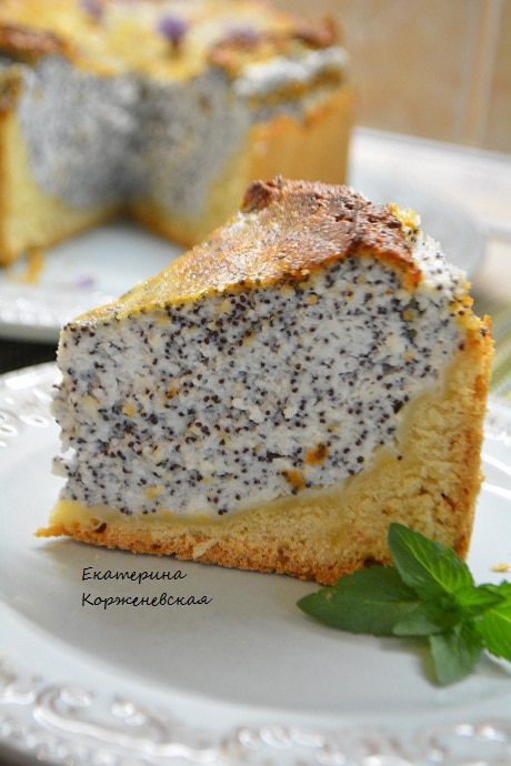 Творожный пирог с маком