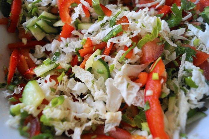 Свиная отбивная на кости с медовым маринадом + салат &amp;quot;Скоро весна&amp;quot;