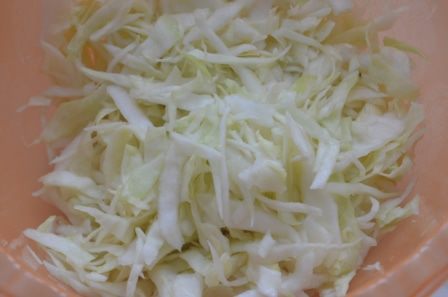 Плетенка с капустой, яйцом и красным луком