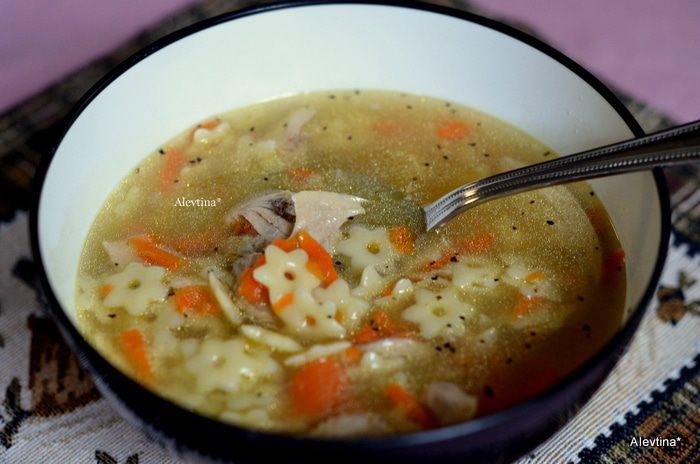 Куриный суп со звездочками