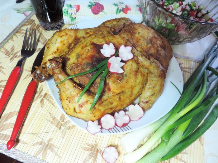 Фаршированная курочка по-французски