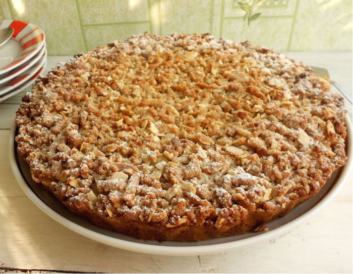 Хрустящий тыквенный пирог с яблоками