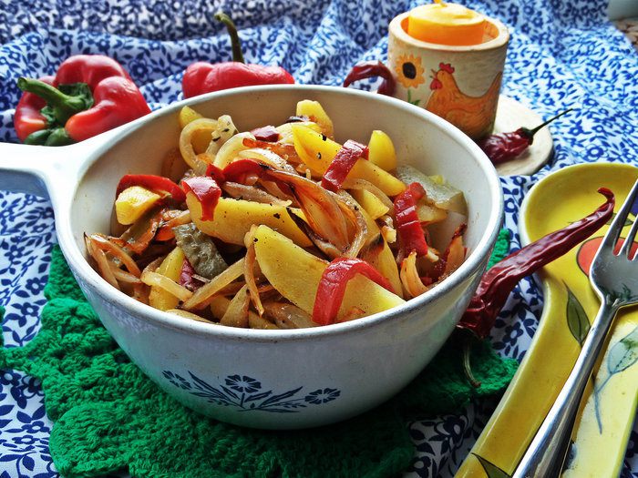 Постный картофельный салат