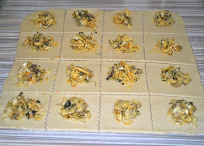 Кундюмы с капустой и грибами
