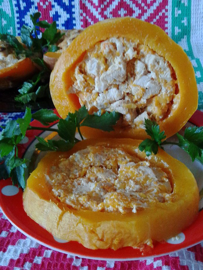 Курица в тыкве 