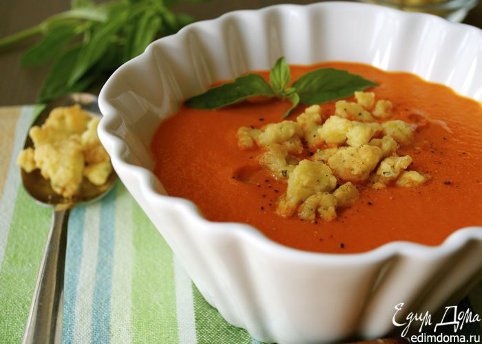 Морковный крем-суп с песочными маковыми &amp;quot;сухариками&amp;quot;