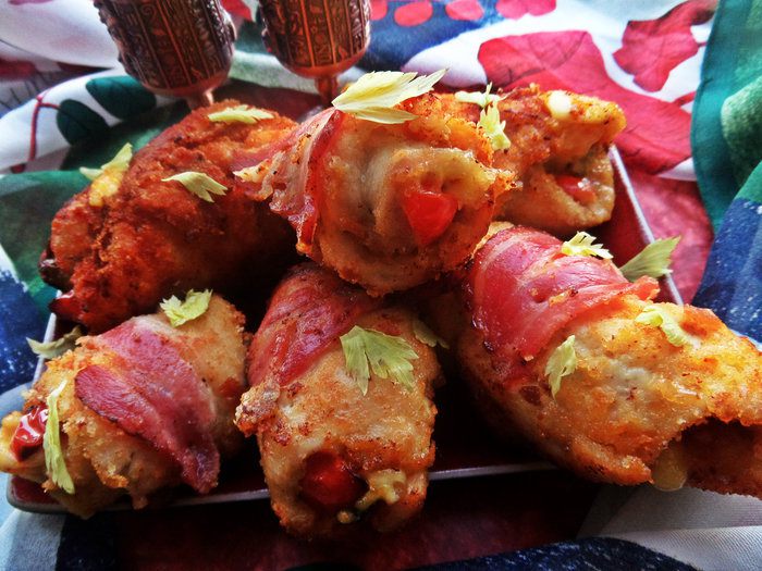 Куриные рулетики с начинкой
