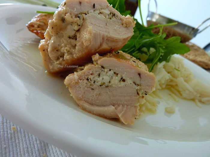 Куриная грудка с сыром фета 