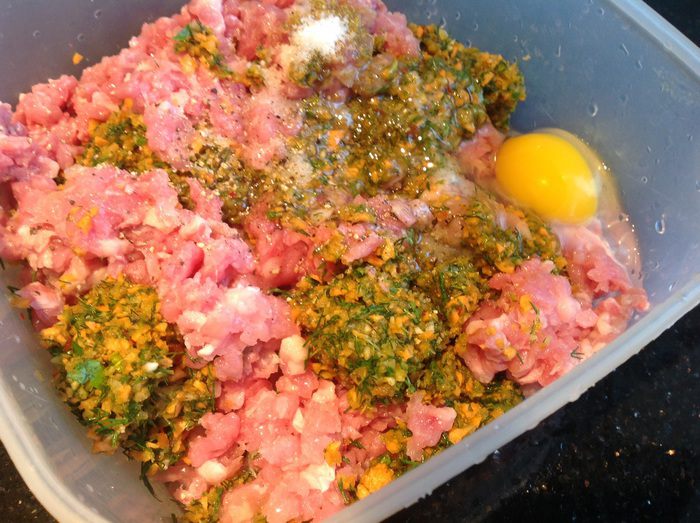 Люля-кебаб из индейки с овощами