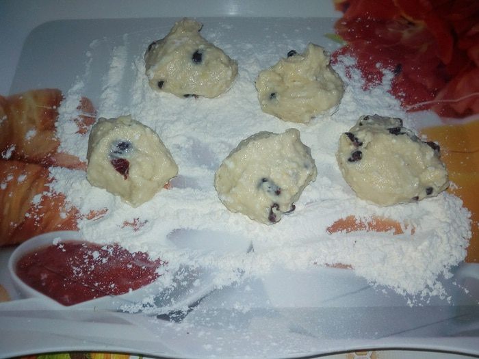 Сырники с бананом и клюквой
