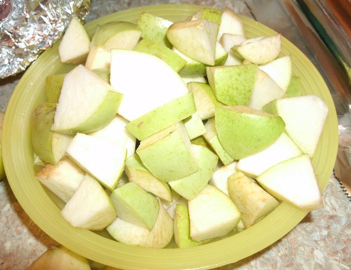 Гусь с яблоками и клюквой