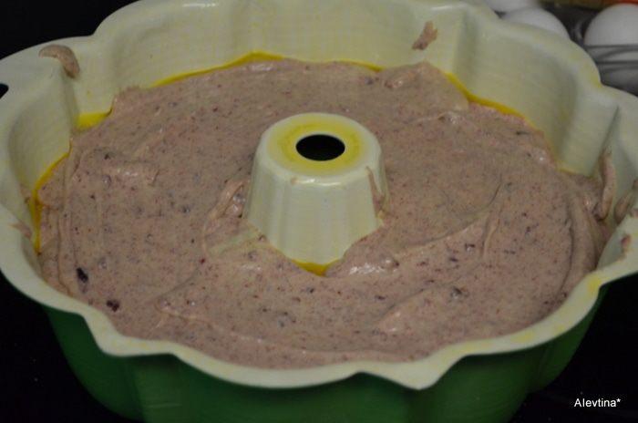 Ежевичный джемовый кекс