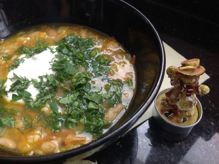 Суп с фасолью и кускусом