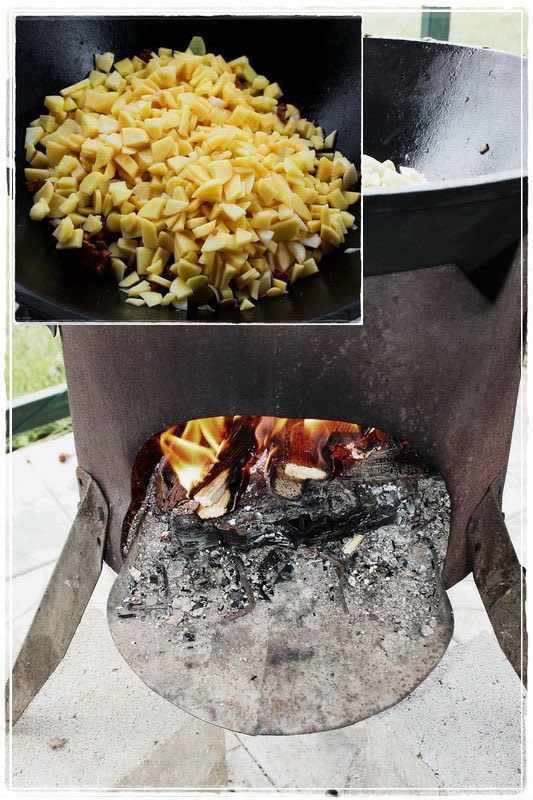 Лисички с картошкой в казане