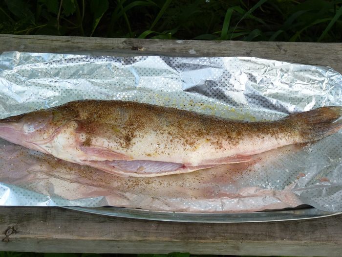 Нежный запеченный судак с начинкой