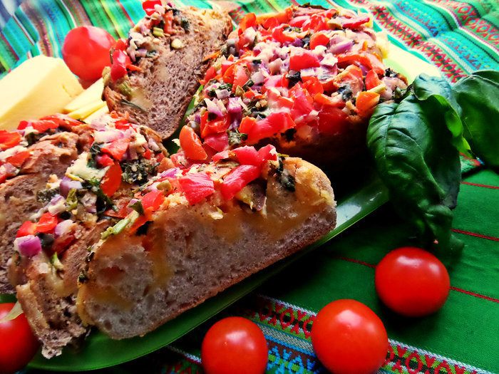 Горячая закуска из чиабатты