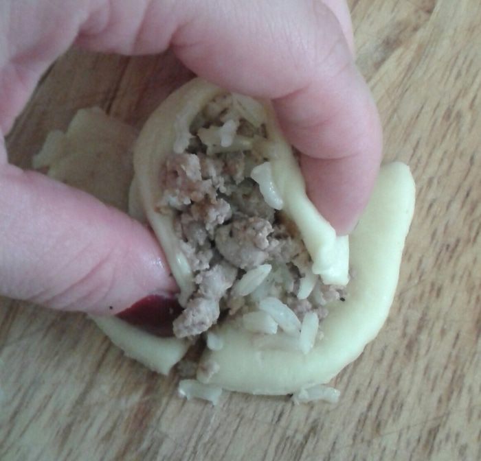 Пирог с мясом и рисом