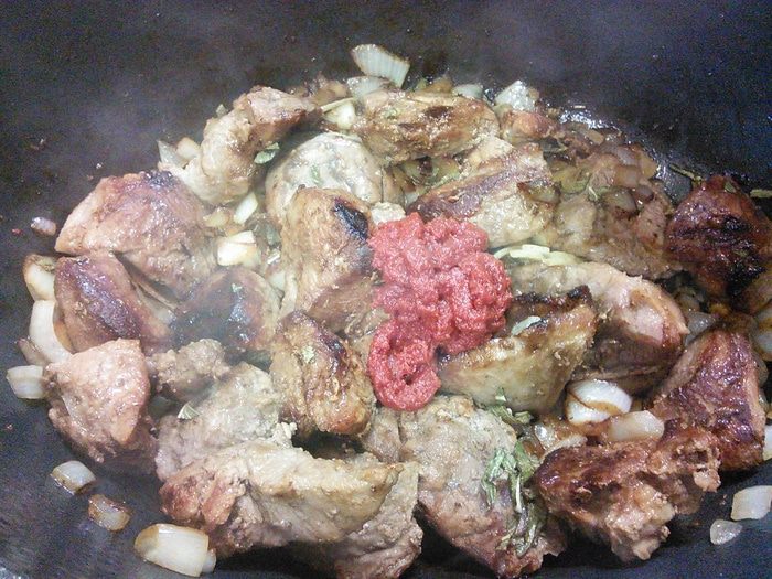 Жаркое с овощами и тыквой 