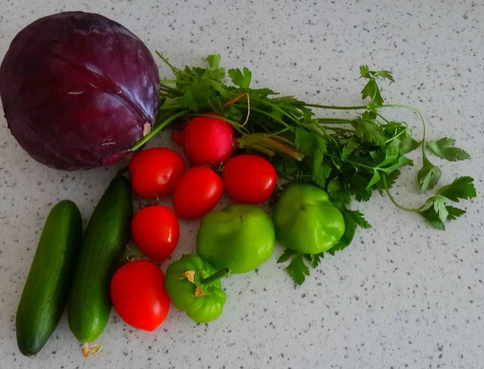 Весенний салат в пост