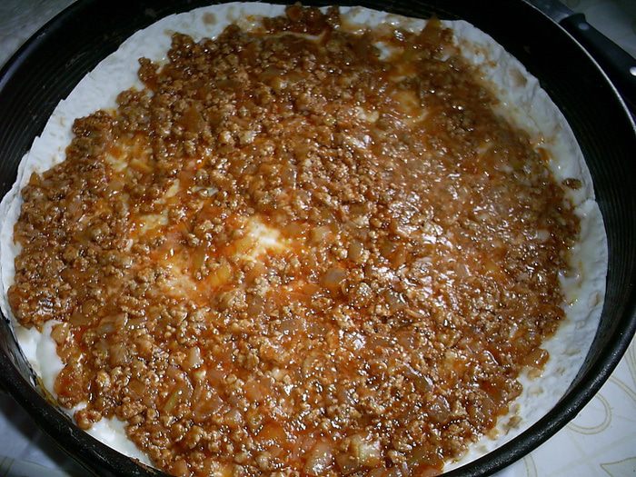 Многослойный пирог-лазанья на лаваше