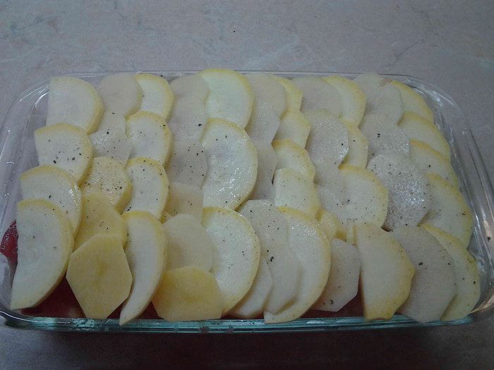 Кабачково-картофельная запеканка