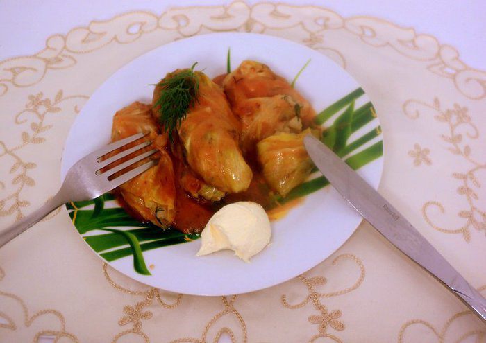Голубцы с картофелем и грибами