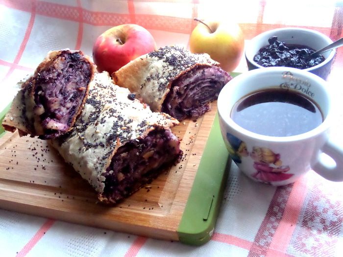 Штрудель из лаваша (постный)