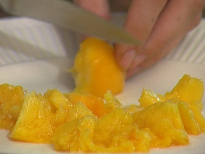 Сорбе из персиков