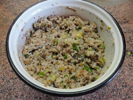 Постные пирожки с гречкой и грибами