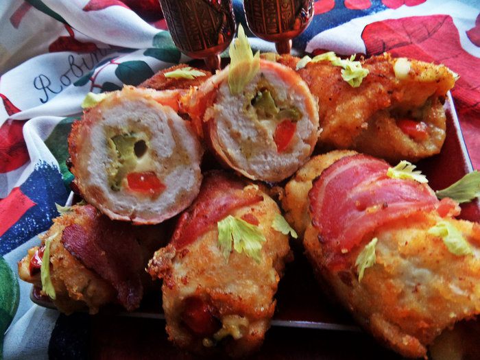 Куриные рулетики с начинкой
