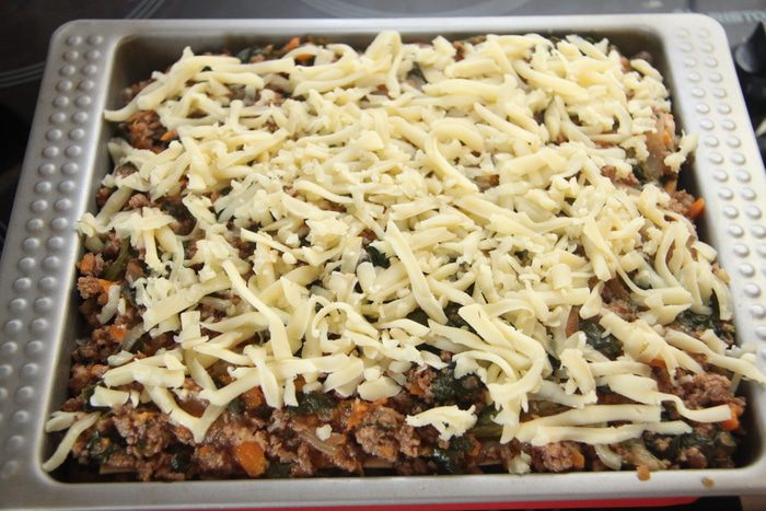 Мясная лазанья со шпинатом